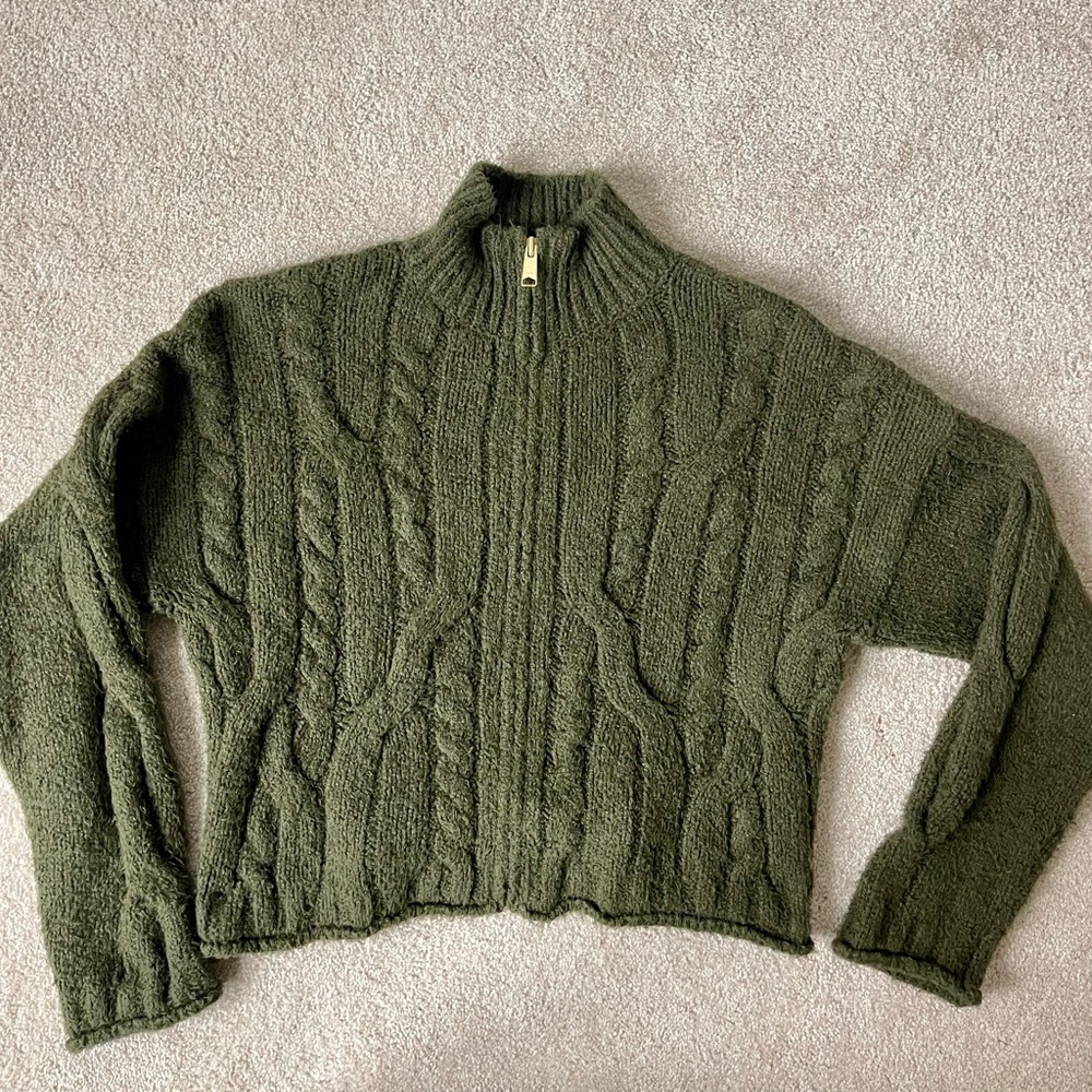 Women’s Anthropologie Cropped Cable Knit Sweater
